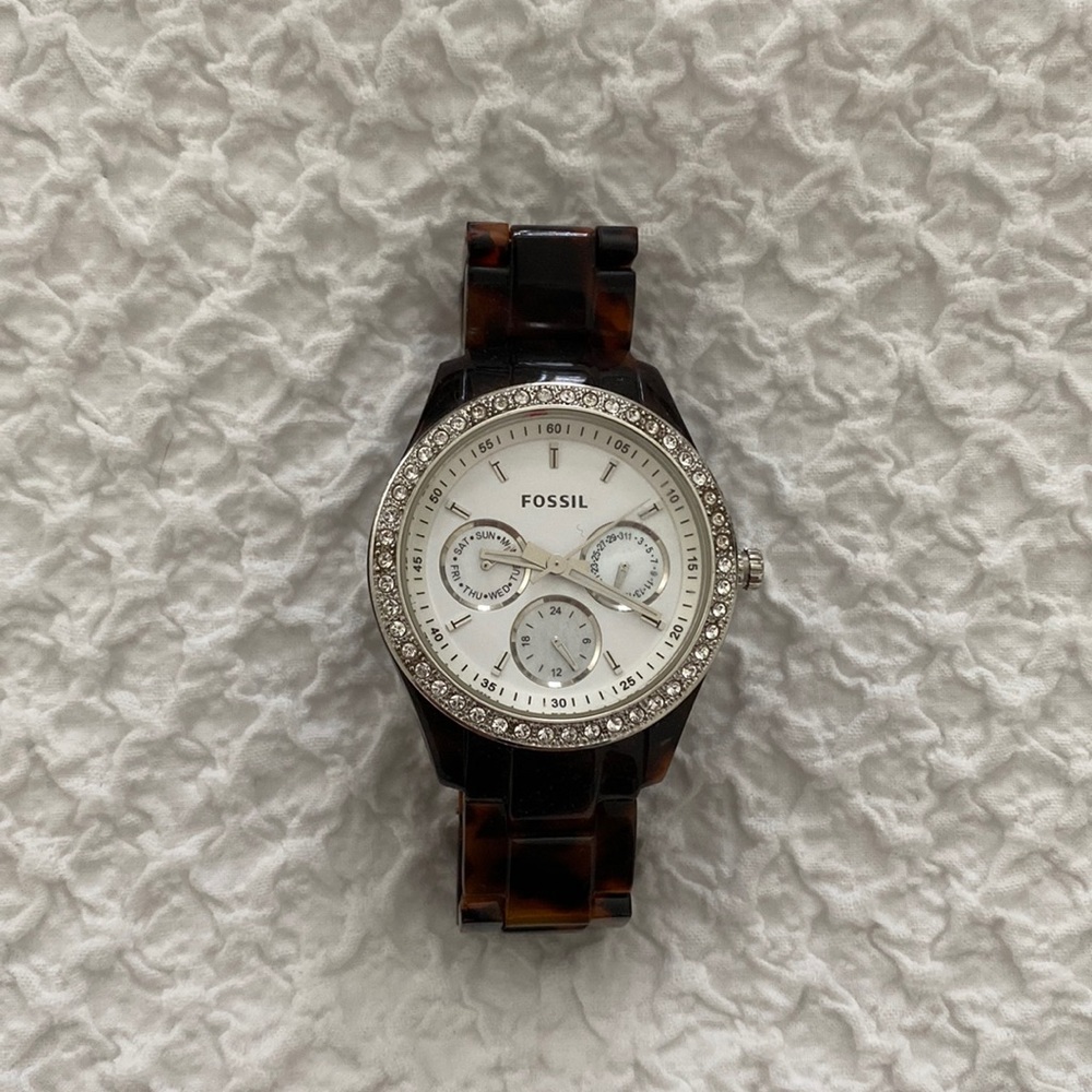 Fossil tortious colored watch
